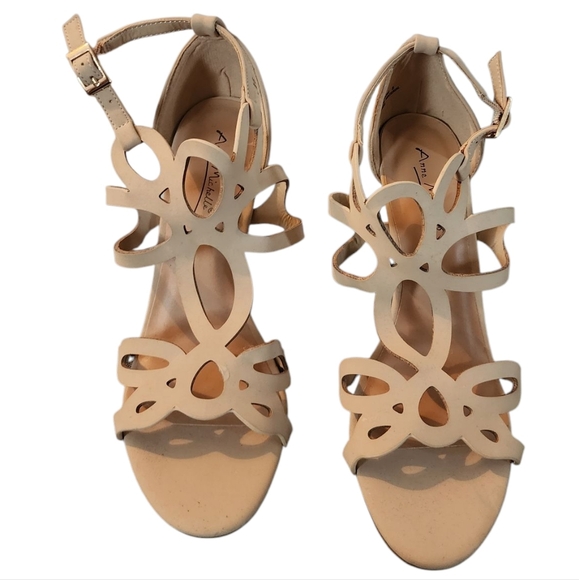 Anne Michelle Tan Stiletto Sandals Elegant Comfort - Picture 1 of 6